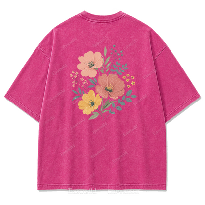 Soft Bloom Floral Washed Print Tee