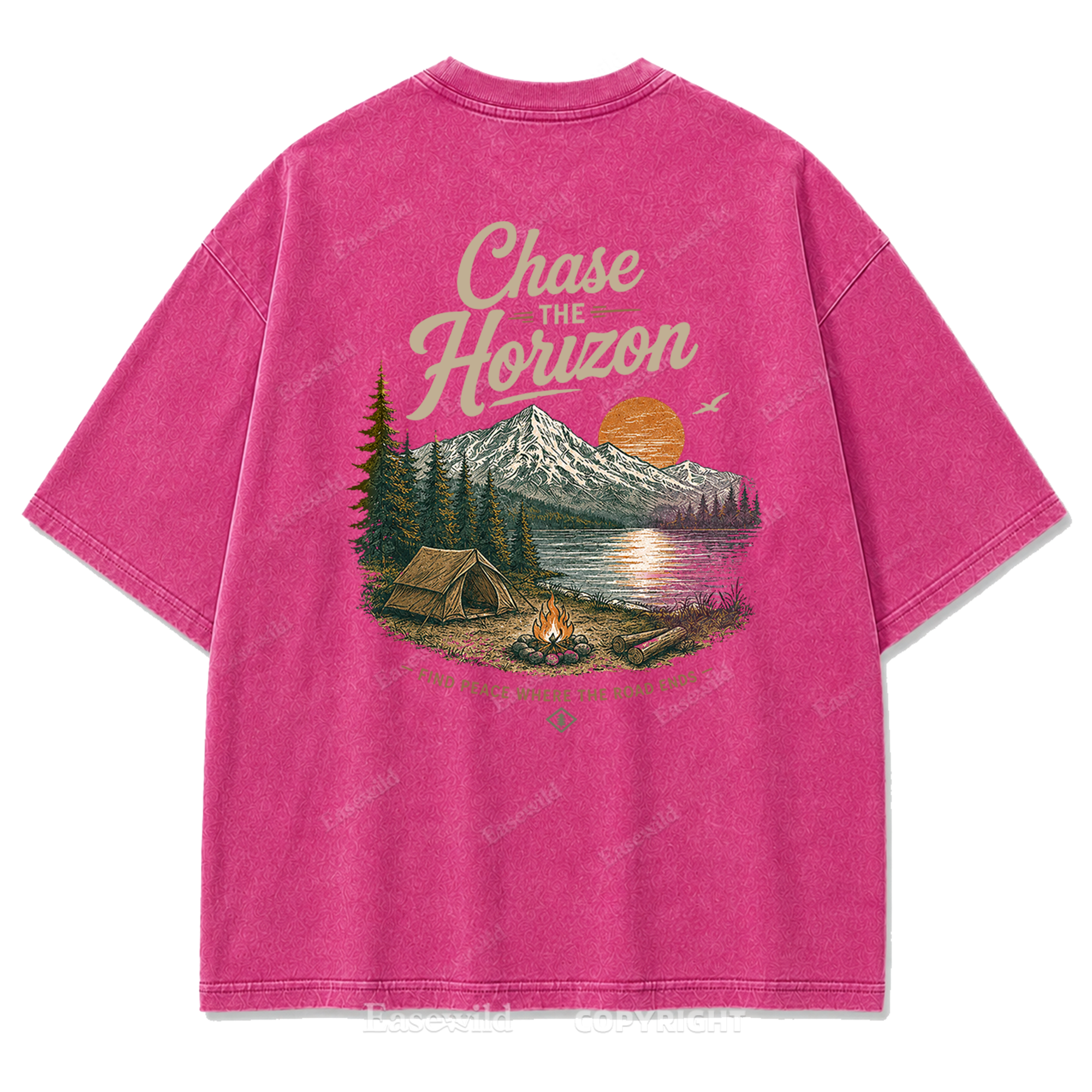 Horizon Escape See Verwaschener Print-Shirt