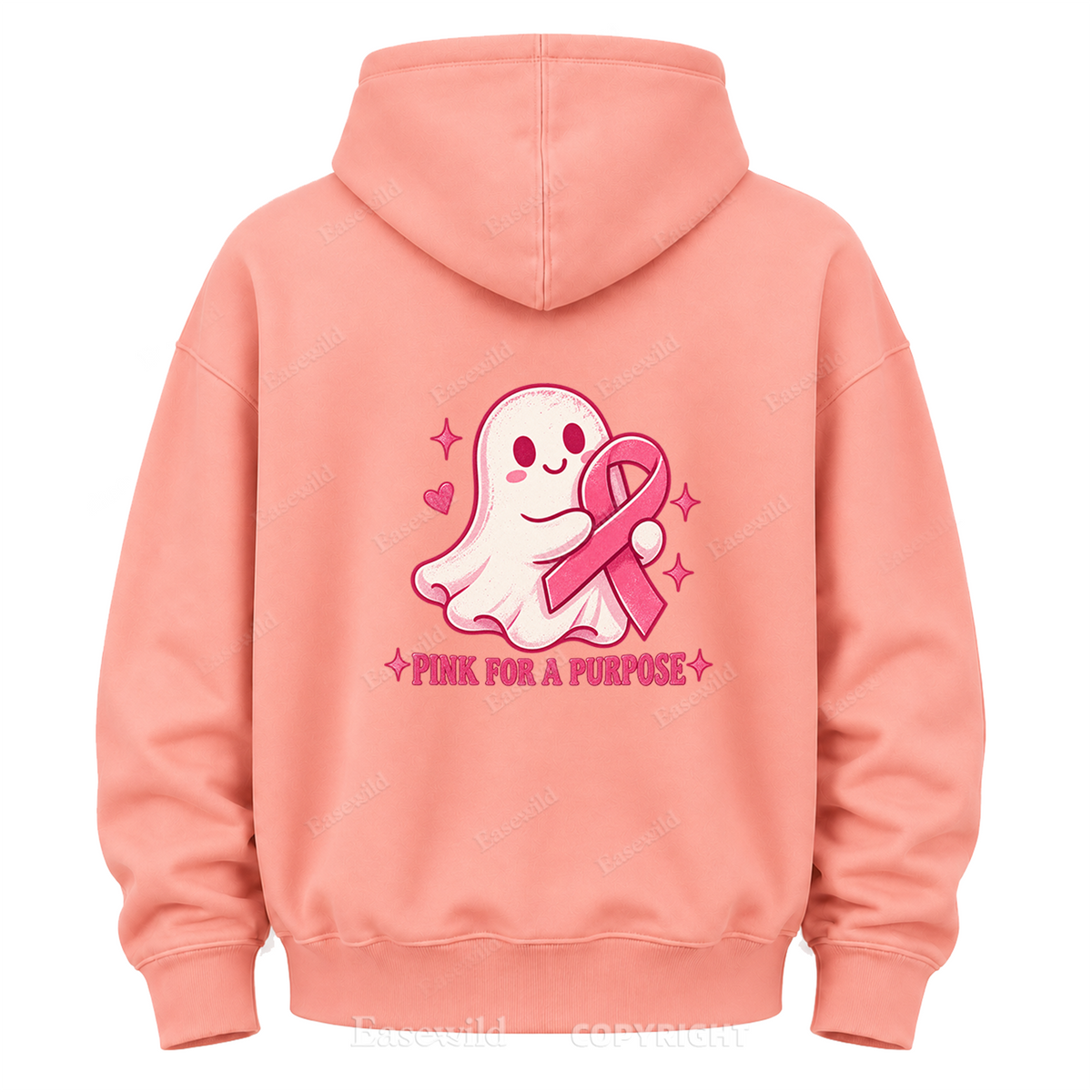 Pink For A Purpose Ghost Graphic Hoodie