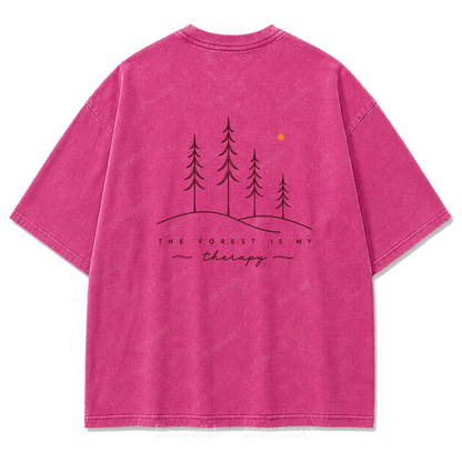 The Forest Is My Therapy Washed Print Tee