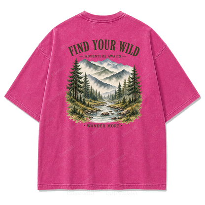 Find Your Wild Mountain Adventure Print Tee