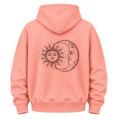 Sonne & Mond "Celestial Washed" Grafik-Kapuzenpullover