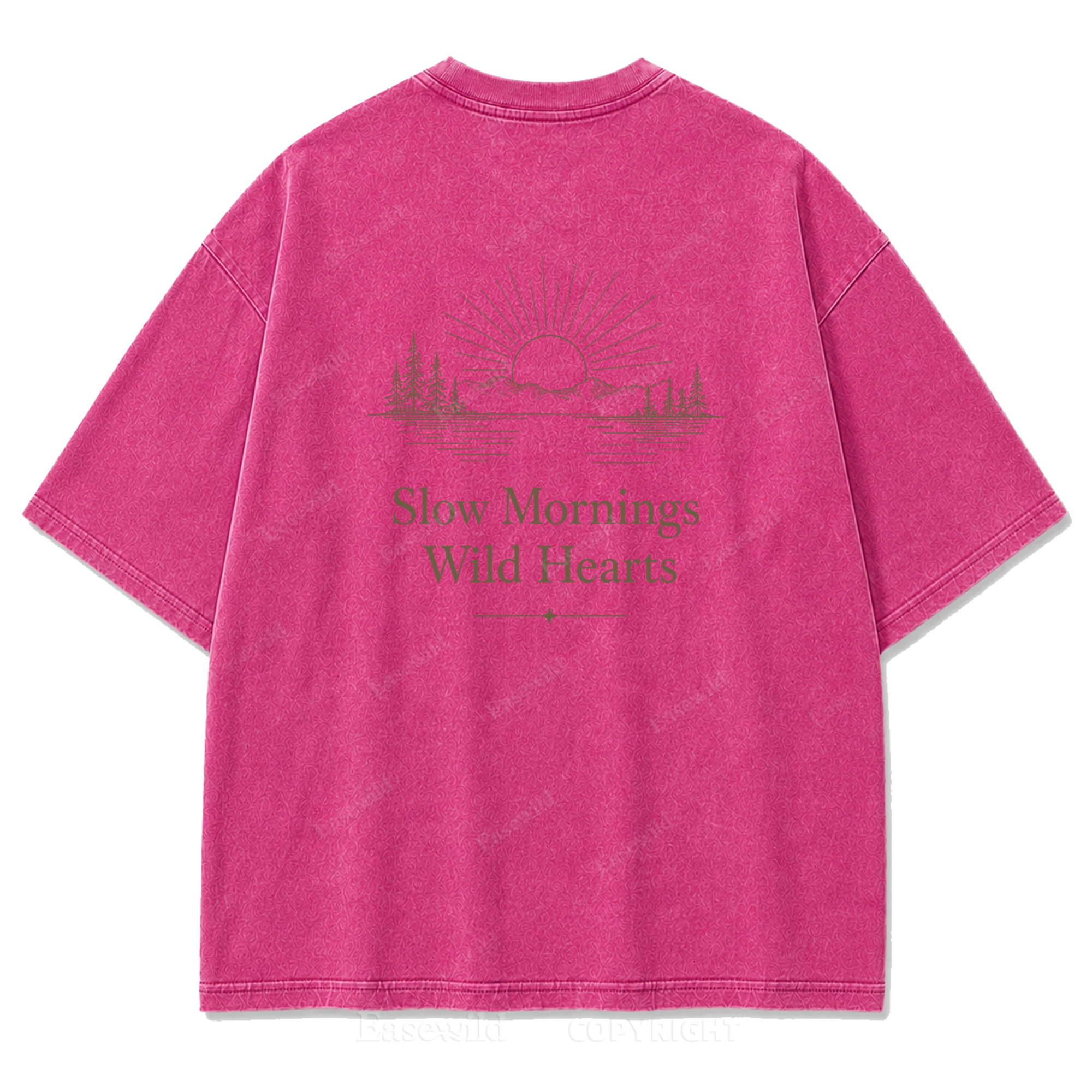 Minimalistisches Outdoor-T-Shirt mit gewaschenem Aufdruck