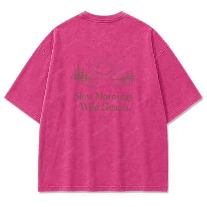 Minimalistisches Outdoor-T-Shirt mit gewaschenem Aufdruck