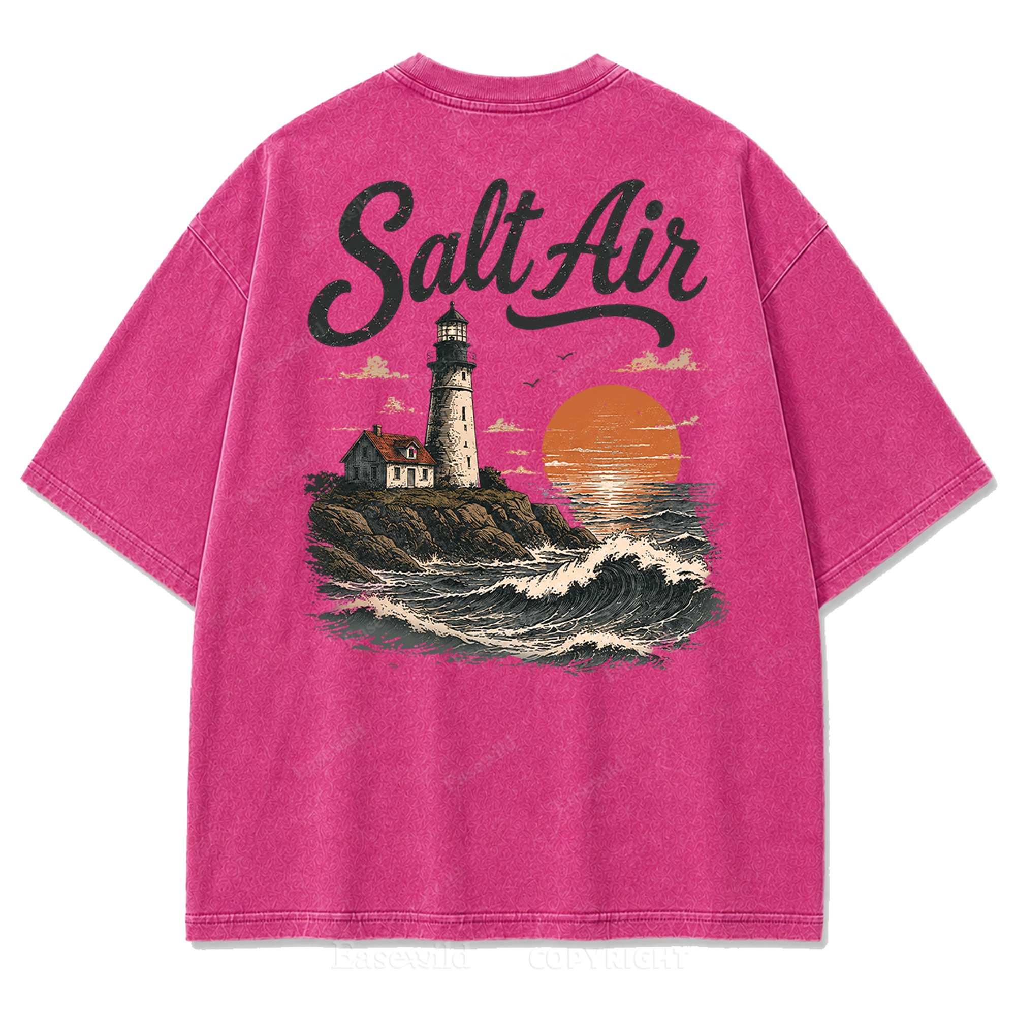 Salt Air Lighthouse Washed Print Tee