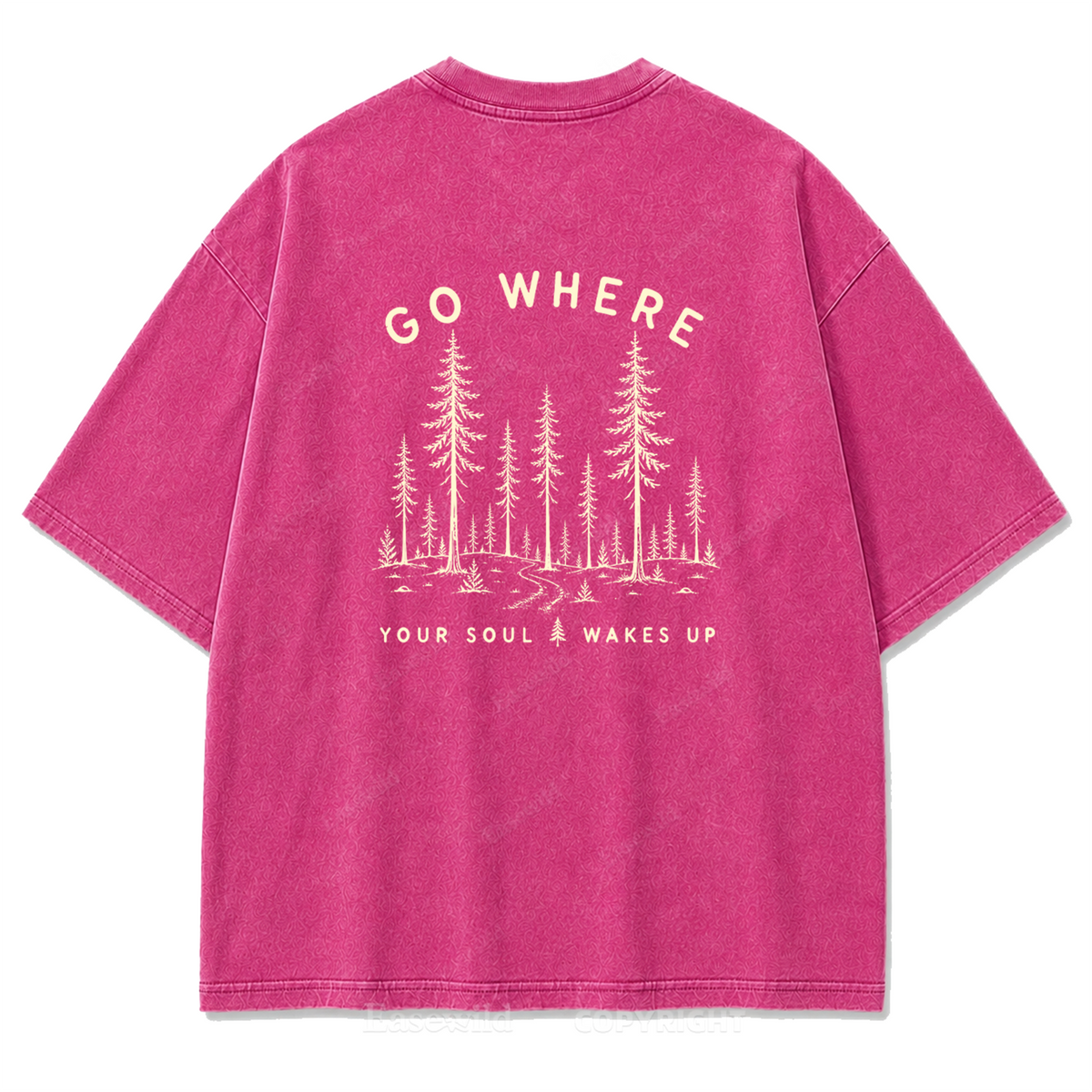 Go Where Your Soul Wakes Up Washed Print Tee