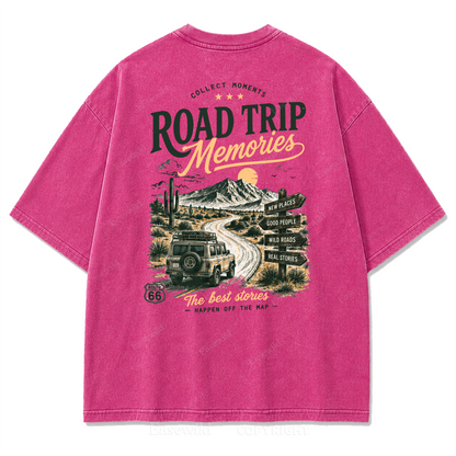 Desert Route Road Trip Washed Print Tee