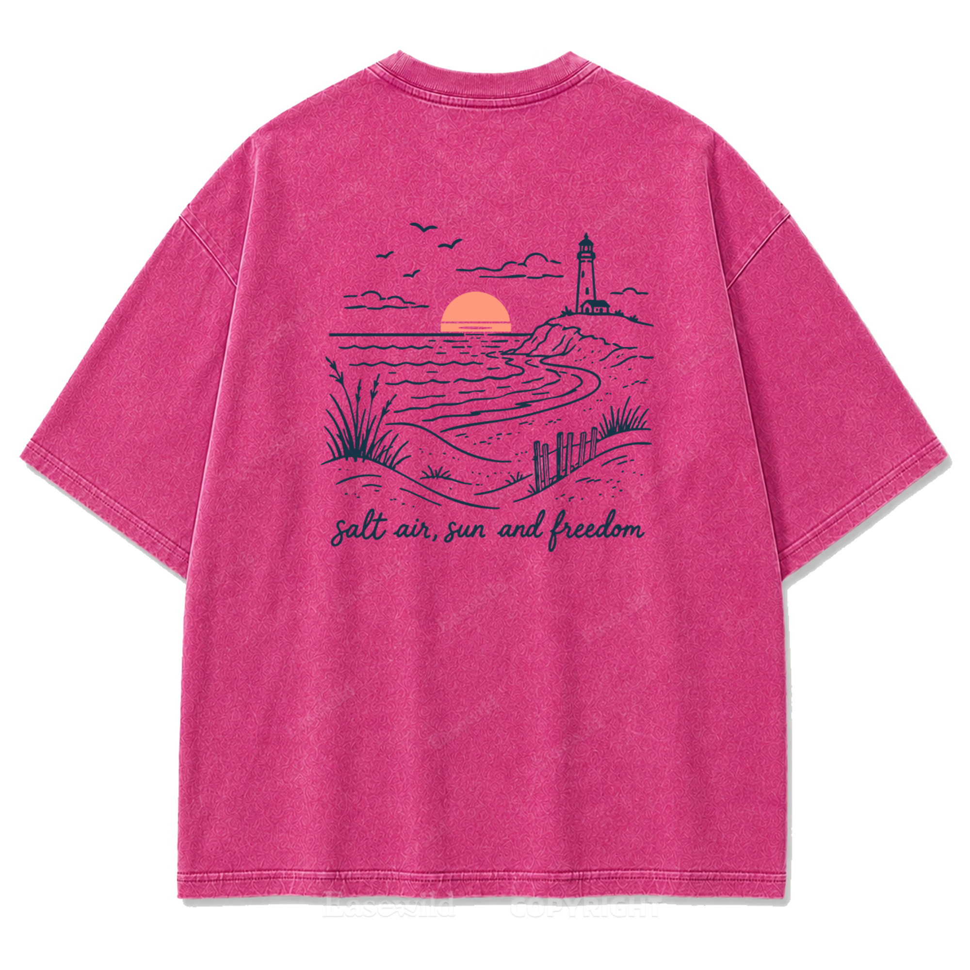 Salt Air Sun and Freedom Washed Print Tee