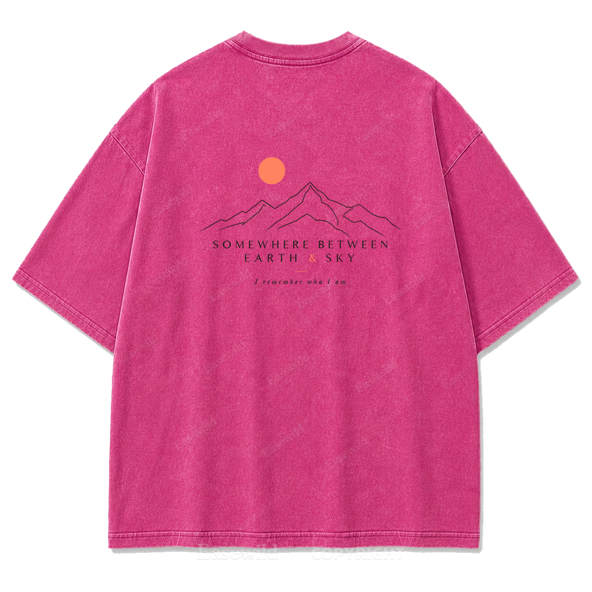 Somewhere Between Earth & Sky Washed Print T-Shirt