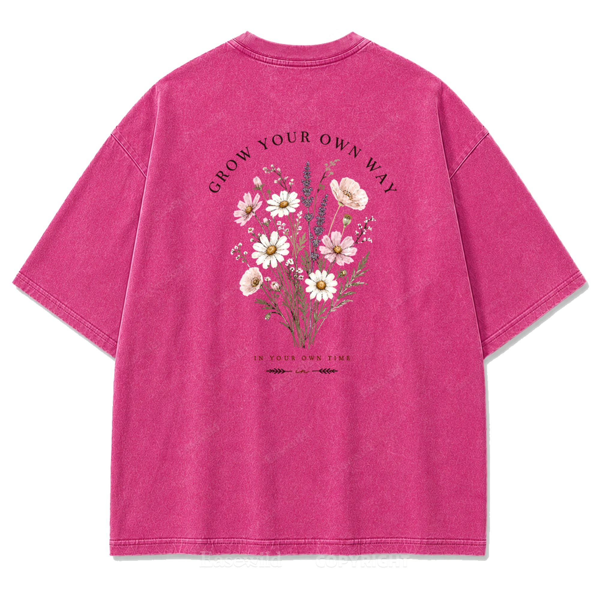 Grow Your Own Way Wildflower Washed Print Tee