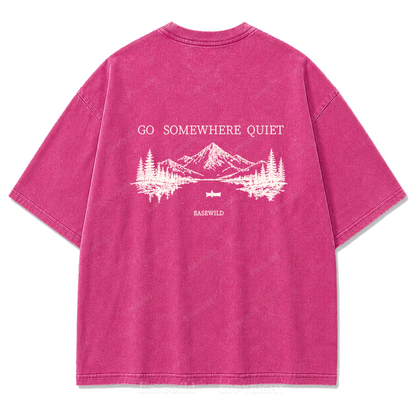 Go Somewhere Quiet Washed Print Tee