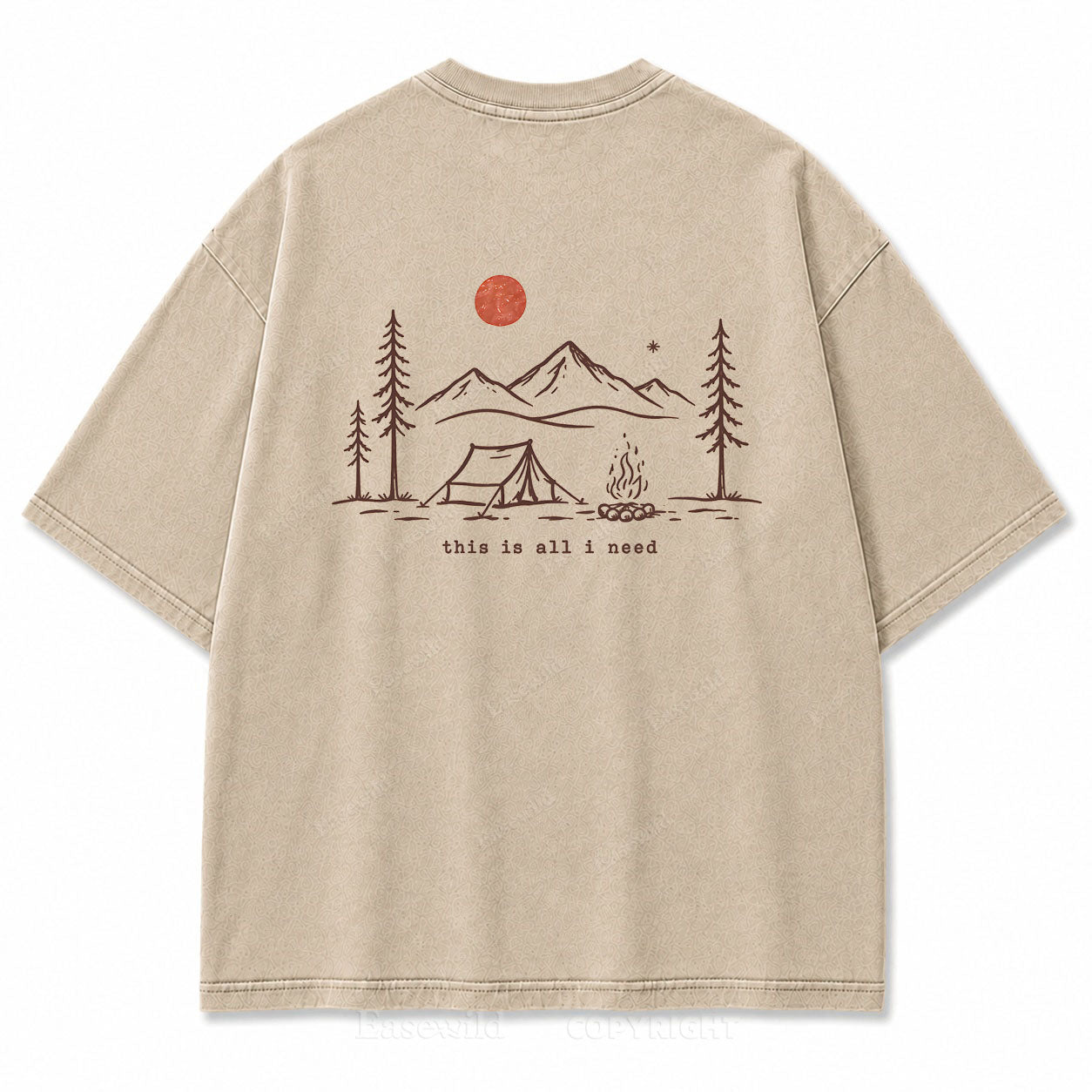 This Is All I Need Camping Washed Print Tee