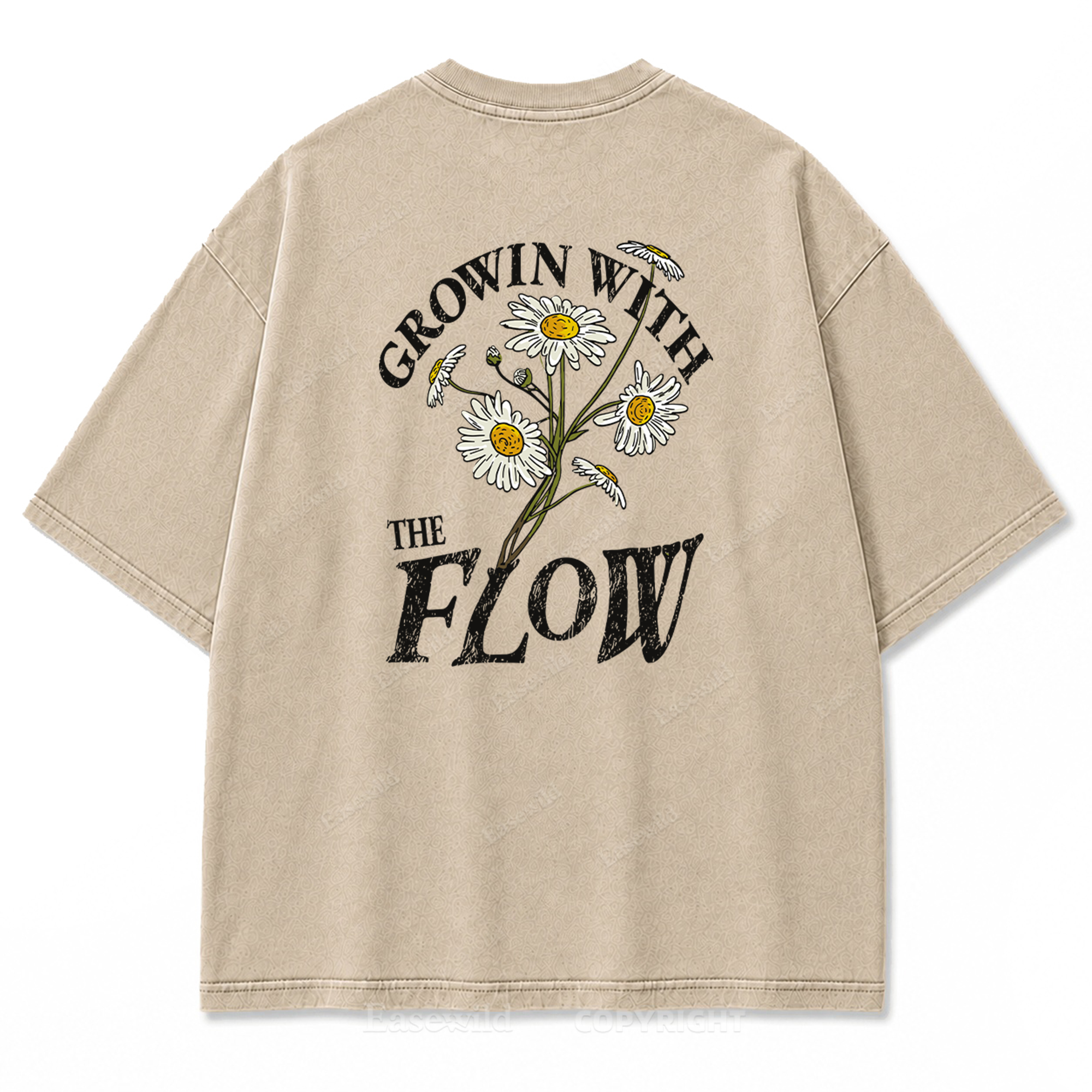 Grow With The Flow Daisy Washed Print Tee