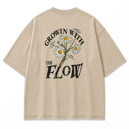 Grow With The Flow Daisy Washed Print Tee