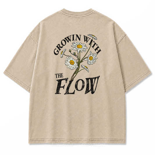 Grow With The Flow Daisy Washed Print Tee