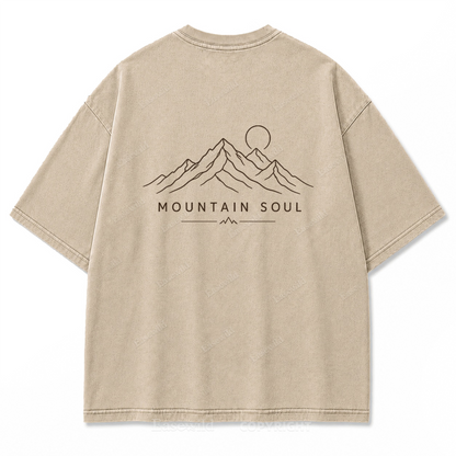 Mountain Soul Minimal Washed Print Tee