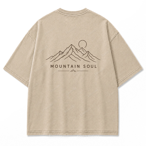 Mountain Soul Minimal Washed Print Tee