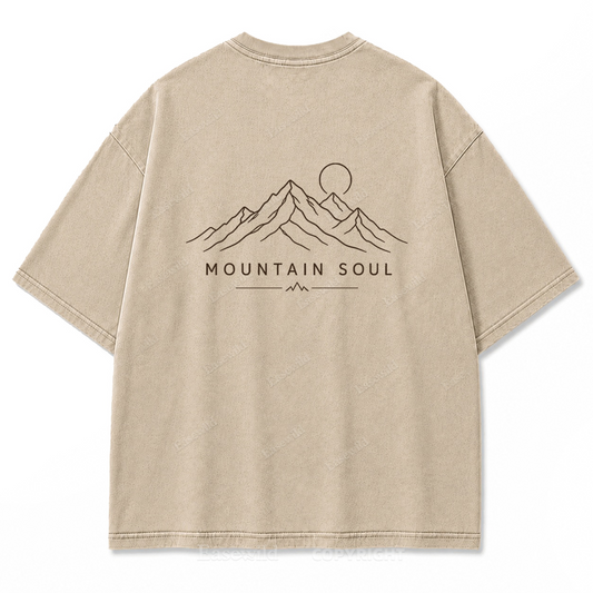Mountain Soul Minimal Washed Print Tee