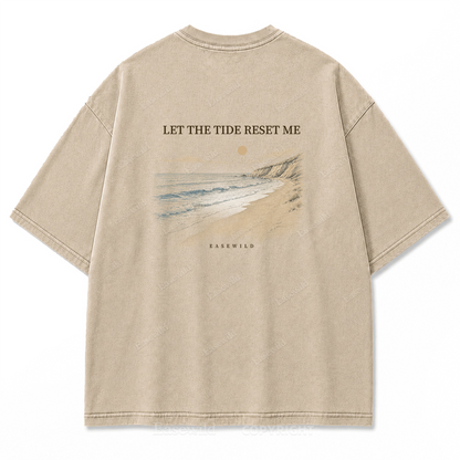 Let the Tide Reset Me Washed Print Tee