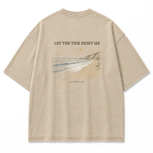 Let the Tide Reset Me Washed Print Tee