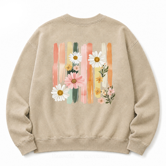 Wildflower Brushstroke Washed Sweatshirt