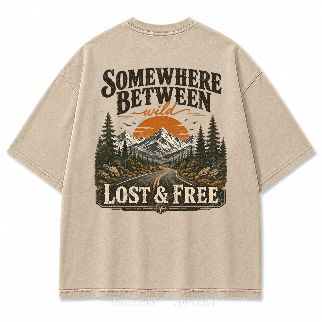 Somewhere Between Wild Washed Back Print Tee