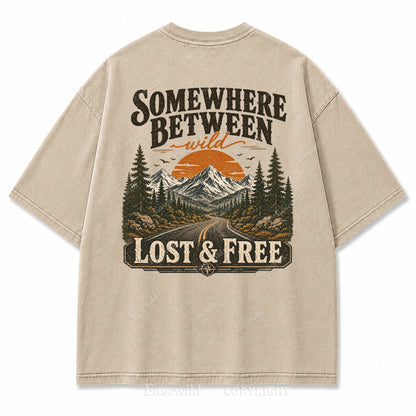 Somewhere Between Wild Washed Back Print Tee
