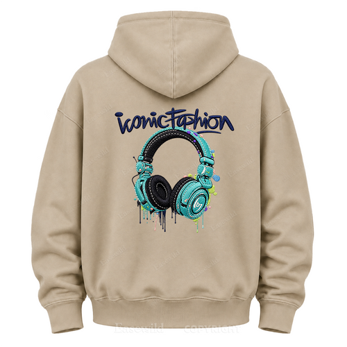 Iconic Fashion Headphones Graphic Hoodie
