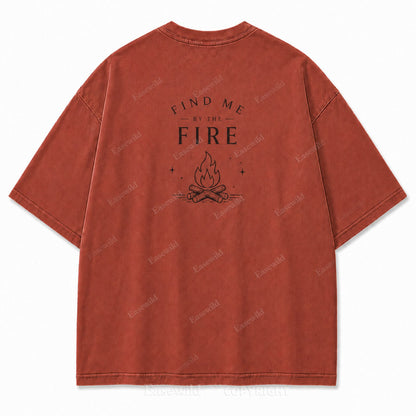 Find Me by the Fire Minimalist Campfire Tee