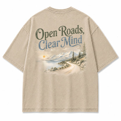 Open Roads Clear Mind Graphic T-Shirt