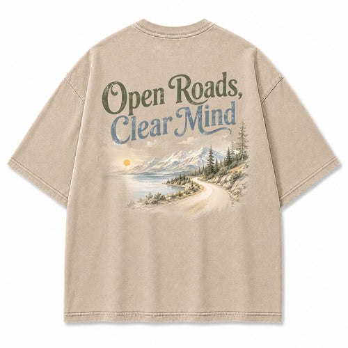 Open Roads Clear Mind Graphic T-Shirt