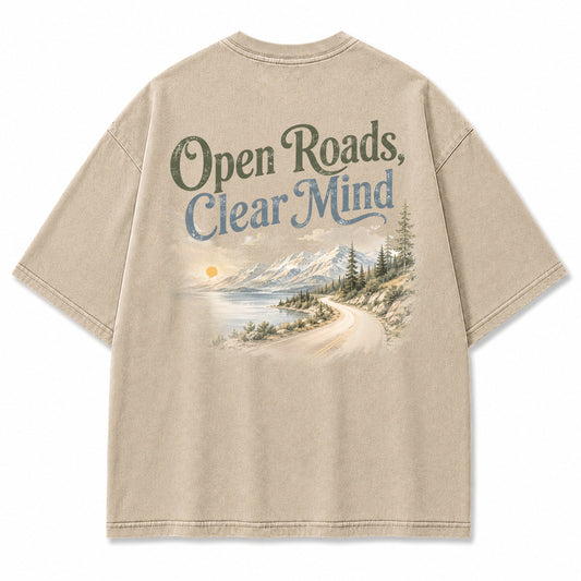 Open Roads Clear Mind Graphic T-Shirt