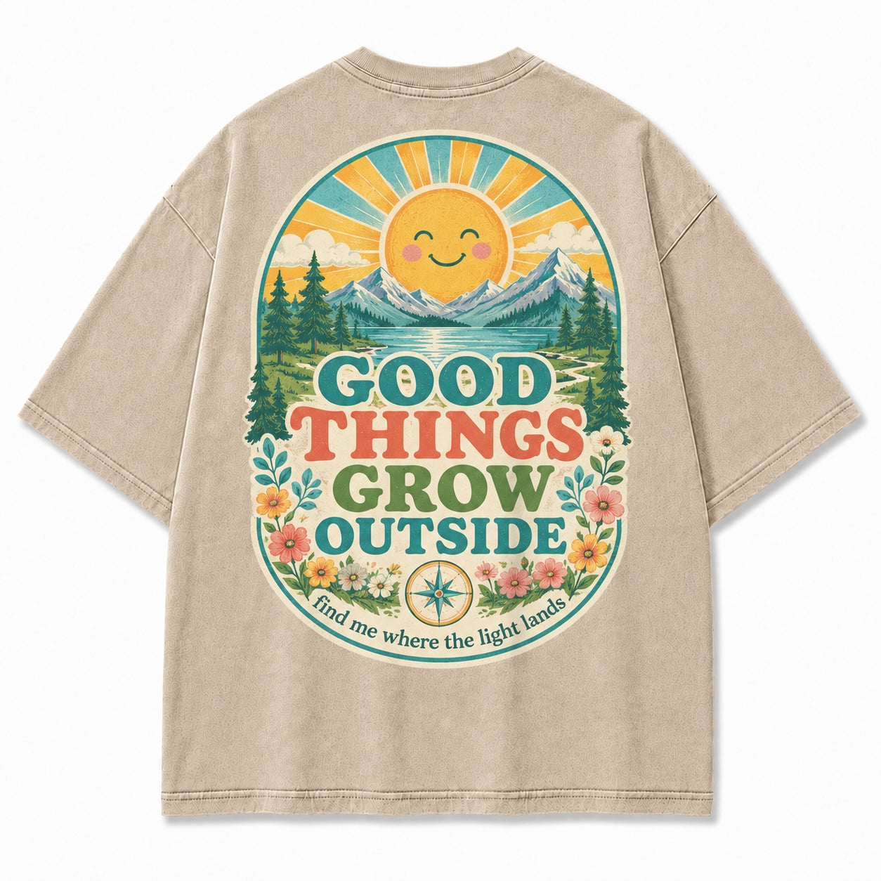 Good Things Grow Outside Washed T-Shirt