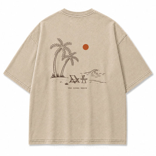 The Ocean Heals Beach Graphic T-Shirt