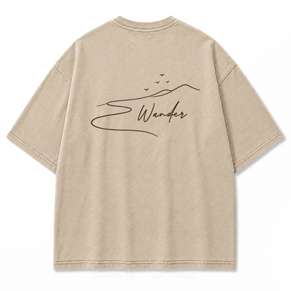 Where the Road Softens Washed Print Tee