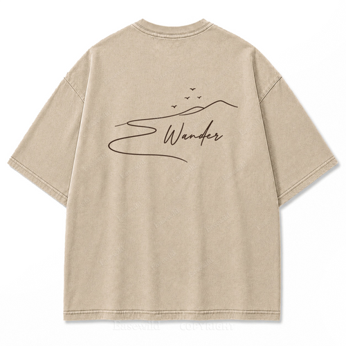 Where the Road Softens Washed Print Tee
