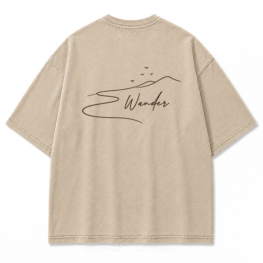 Where the Road Softens Washed Print Tee