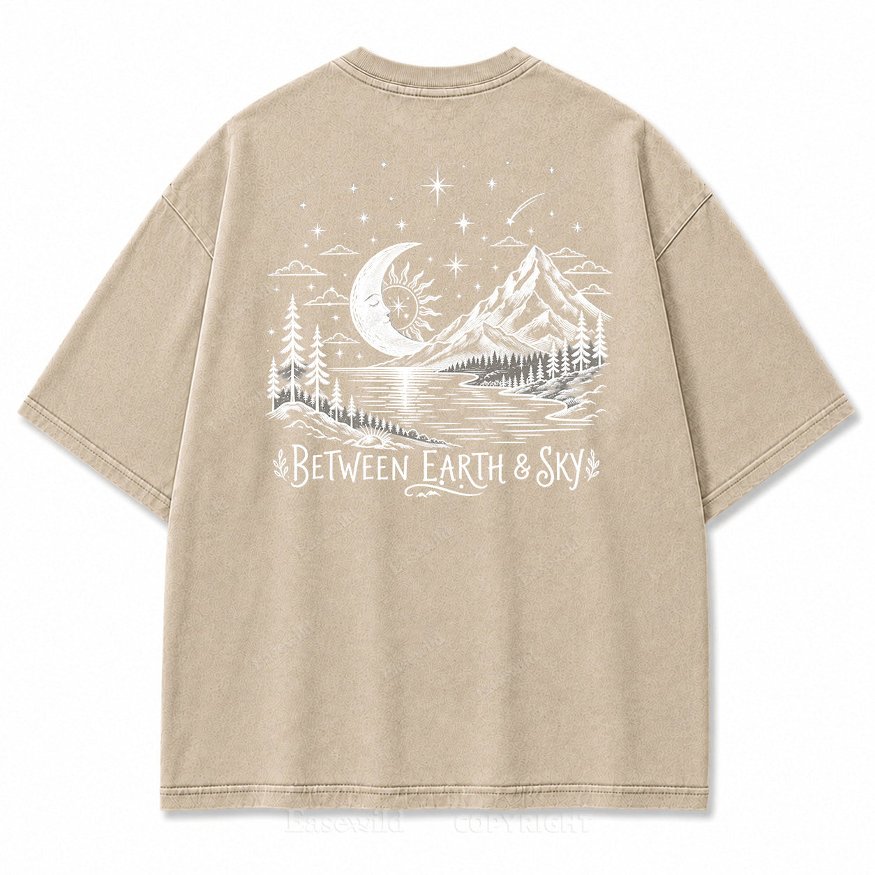 Between Earth & Sky Mountain Vintage Print Tee