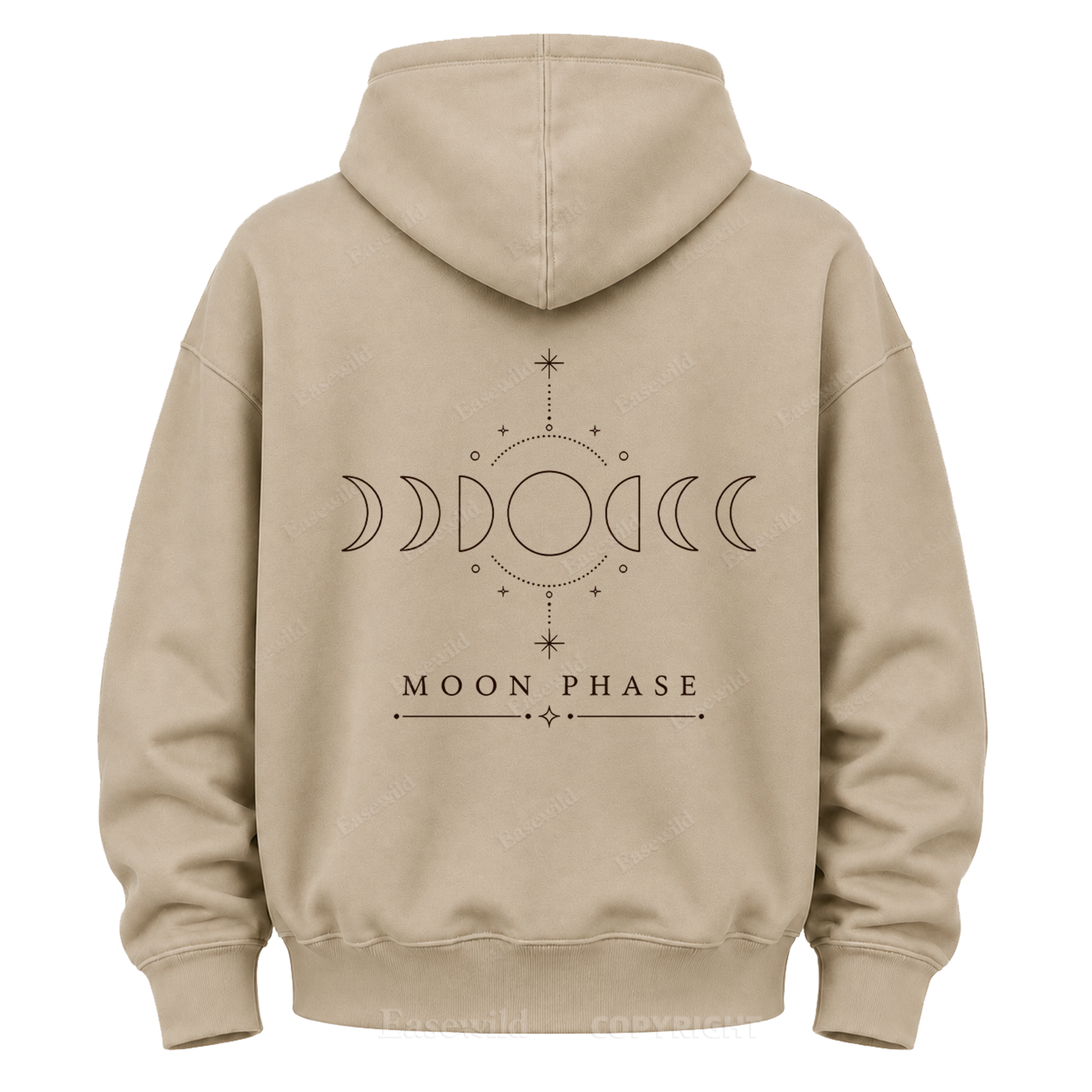 Kapuzenpullover mit Mondphasengrafik