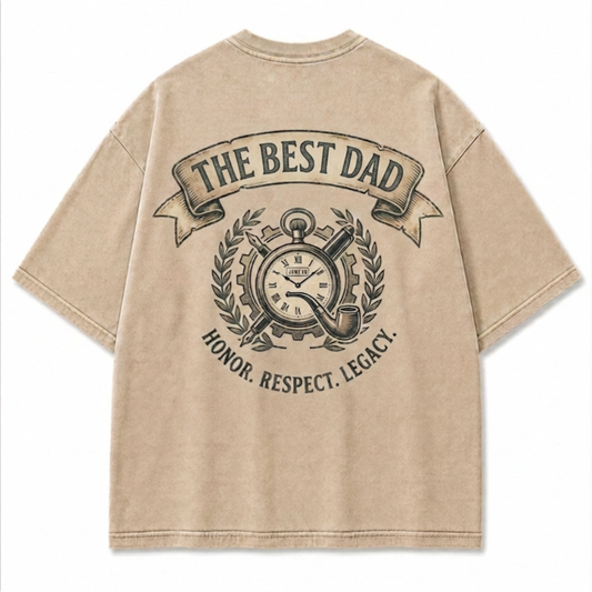 Vintage Nostalgic "The Best Dad" Washed T-Shirt