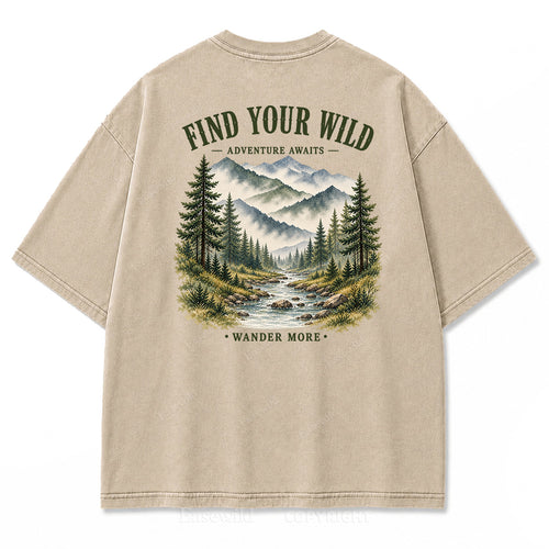Find Your Wild Mountain Adventure Print Tee