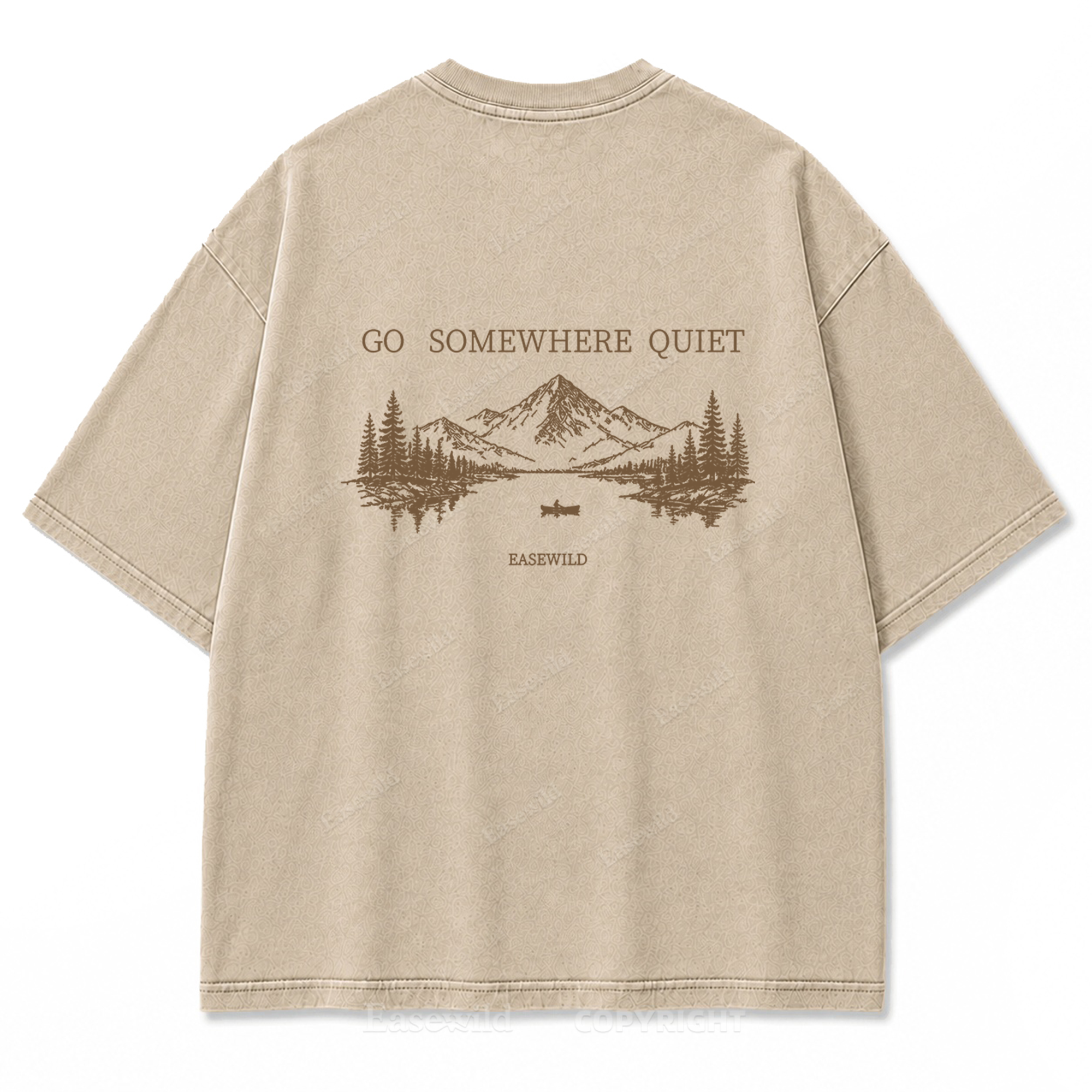 Go Somewhere Quiet Washed Print Tee