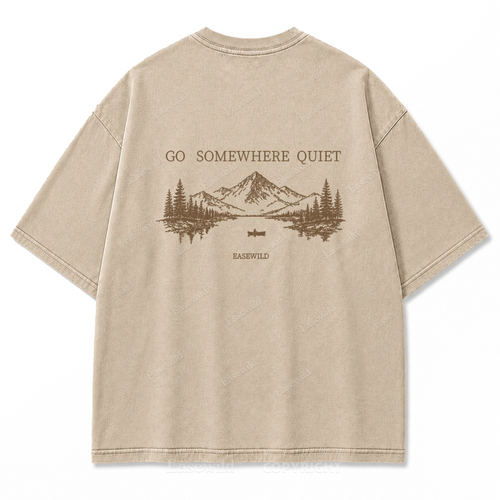 Go Somewhere Quiet Washed Print Tee