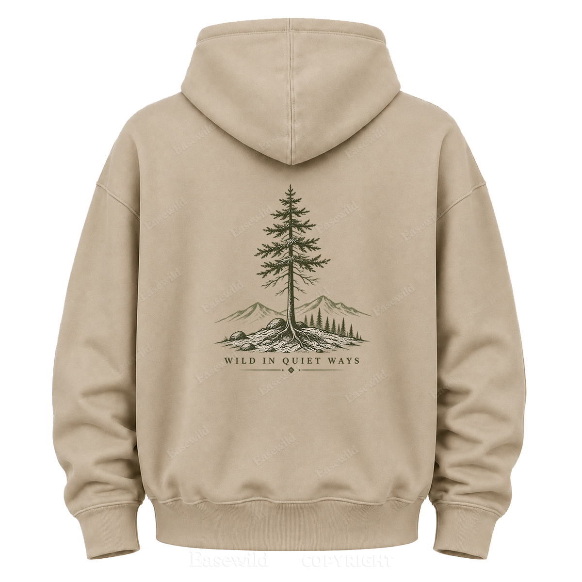 Wild in Quiet Ways Vintage Pine Graphic Hoodie