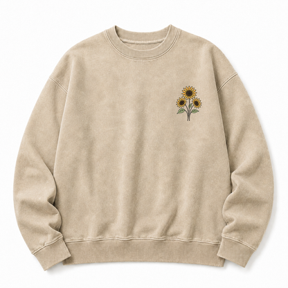 Bloom Where You Are Planted Washed Graphic Sweatshirt