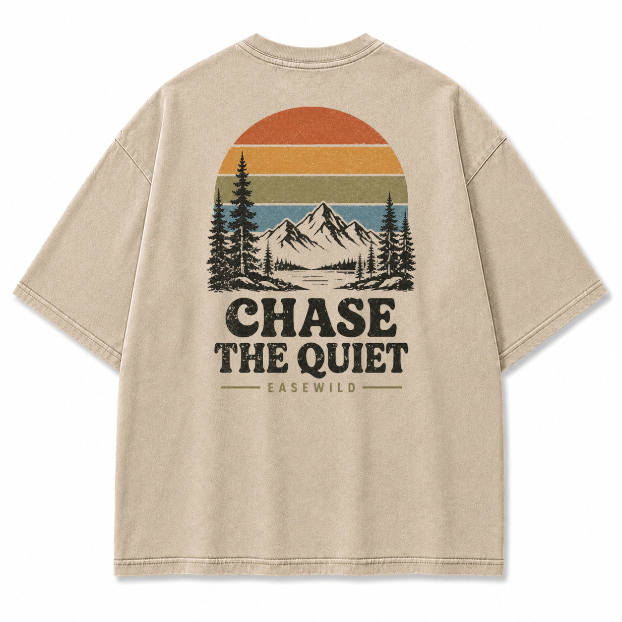 Vintage Berg Sonnenuntergang Grafik T-Shirt
