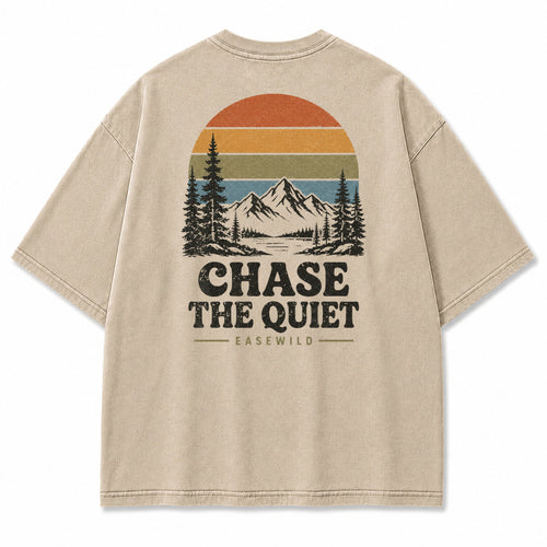 Vintage Berg Sonnenuntergang Grafik T-Shirt