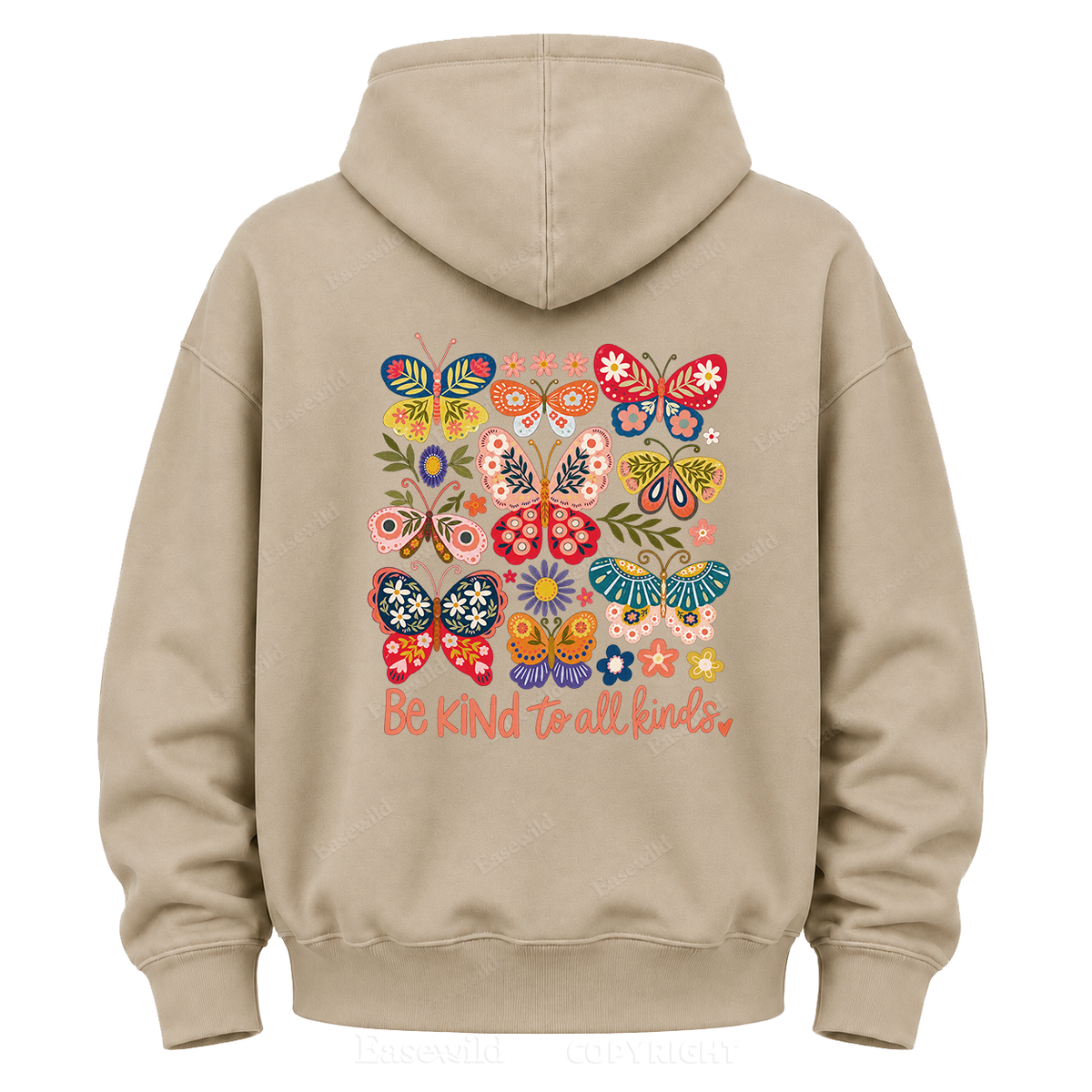 Be Kind to All Kinds Butterfly Graphic Hoodie