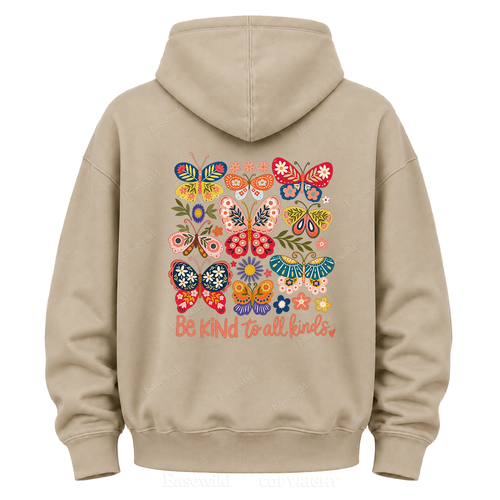 Be Kind to All Kinds Butterfly Graphic Hoodie