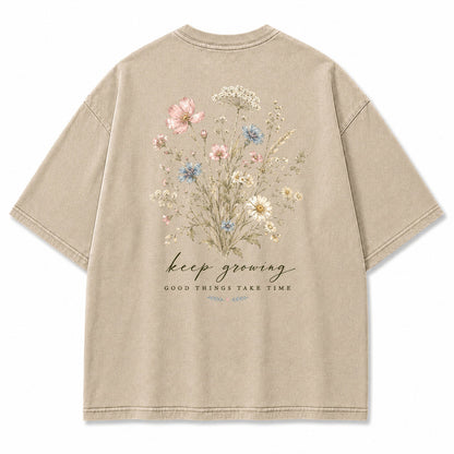 Keep Growing Floral Graphic T-Shirt